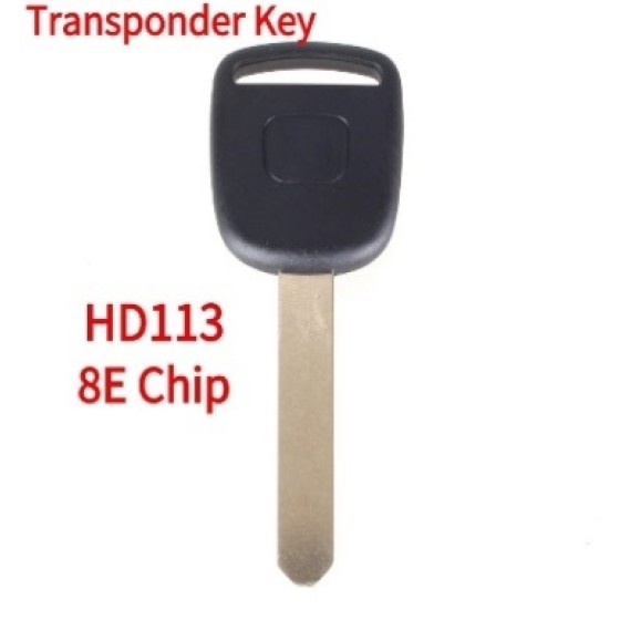 2000-2009 Honda - HD113 Transponder Key (8E Chip) (AFTERMARKET)(No logo)